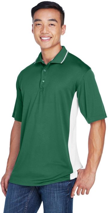 UltraClub Men's Cool & Dry Sport Two-Tone Polo